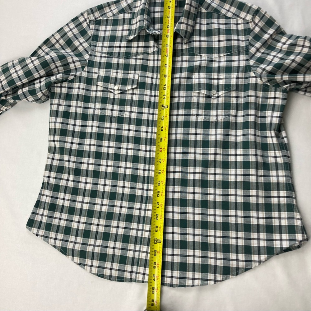 Vintage Rockies Forest Green Plaid Pearl Snap Western Shirt XL - Picture 12 of 14